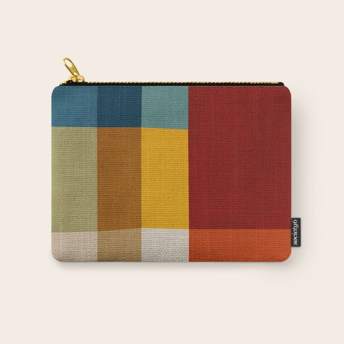 Mid-Century Geometric Modern Warm Tones Artwork Carry All Pouch Gallery Image 1