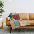 Mid-Century Geometric Modern Warm Tones Artwork Throw Blanket Gallery Image 1