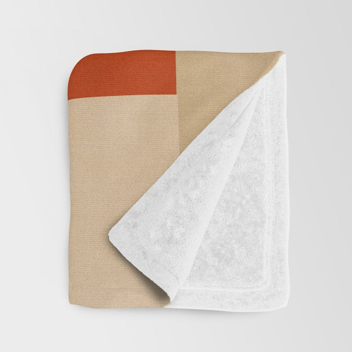 Mid-Century Geometric Modern Warm Tones Artwork Throw Blanket Gallery Image 3