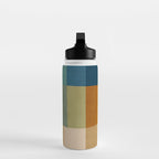 Mid-Century Geometric Modern Warm Tones Artwork Water Bottle Gallery Image 3