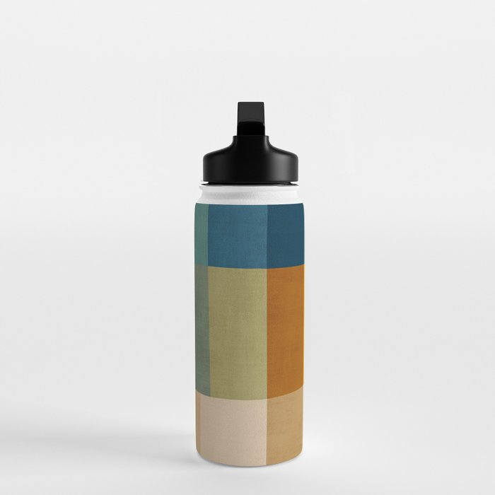Mid-Century Geometric Modern Warm Tones Artwork Water Bottle Gallery Image 3