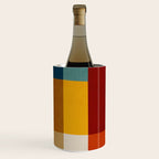 Mid-Century Geometric Modern Warm Tones Artwork Wine Chiller Gallery Image 1