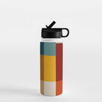 Mid-Century Geometric Modern Warm Tones Artwork Water Bottle Gallery Image 1