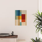 Mid-Century Geometric Modern Warm Tones Artwork Poster Gallery Image 2