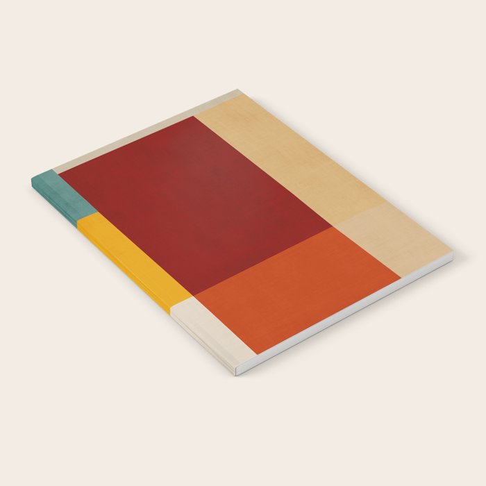 Mid-Century Geometric Modern Warm Tones Artwork Notebook Gallery Image 2