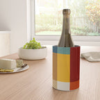 Mid-Century Geometric Modern Warm Tones Artwork Wine Chiller Gallery Image 4