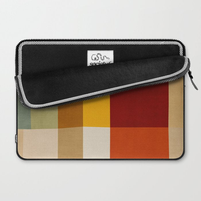 Mid-Century Geometric Modern Warm Tones Artwork Laptop Sleeve Gallery Image 2