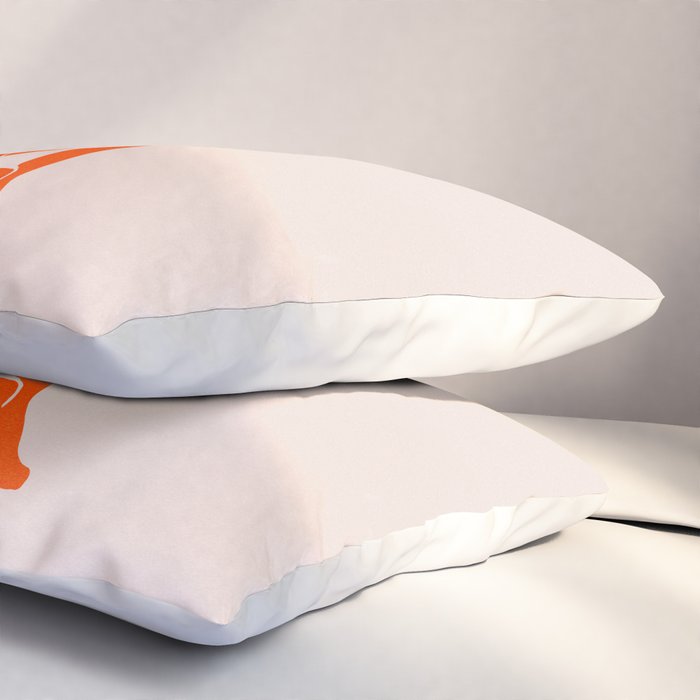Nude II: Torch Orange Edition Pillow Sham Gallery Image 3