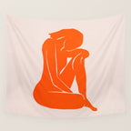 Nude II: Torch Orange Edition Wall Tapestry Gallery Image 4