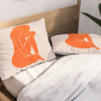 Nude II: Torch Orange Edition Pillow Sham Gallery Image 2