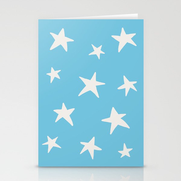 Stars Sky Blue Stationery Card Gallery Image 1