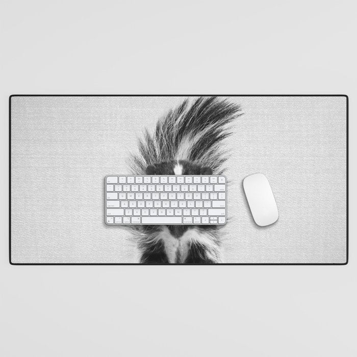 Skunk - Black & White Desk Mat Gallery Image 1