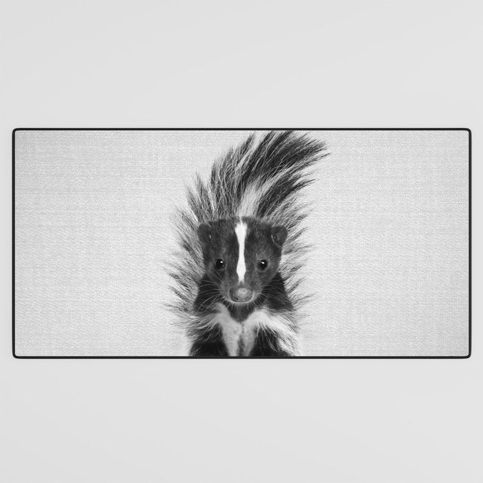 Skunk - Black & White Desk Mat Gallery Image 3