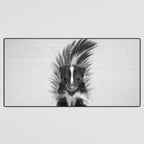 Skunk - Black & White Desk Mat Gallery Image 3
