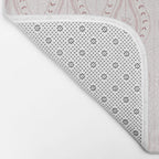 Wavy lines and tiny blooms - dusty pink and beige cream tones pattern Bath Mat Gallery Image 2
