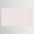 Wavy lines and tiny blooms - dusty pink and beige cream tones pattern Tablecloth Gallery Image 2