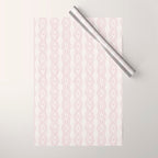 Wavy lines and tiny blooms - dusty pink and beige cream tones pattern Wrapping Paper Gallery Image 1