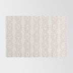Wavy lines and tiny blooms - dusty pink and beige cream tones pattern Rug Gallery Image 2