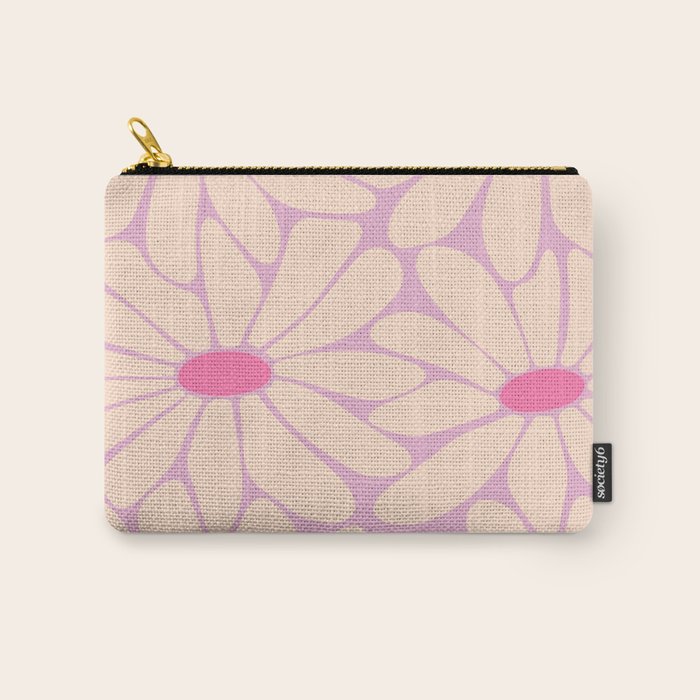 Big Daisy - Groovy Flower Pink Carry All Pouch Gallery Image 1