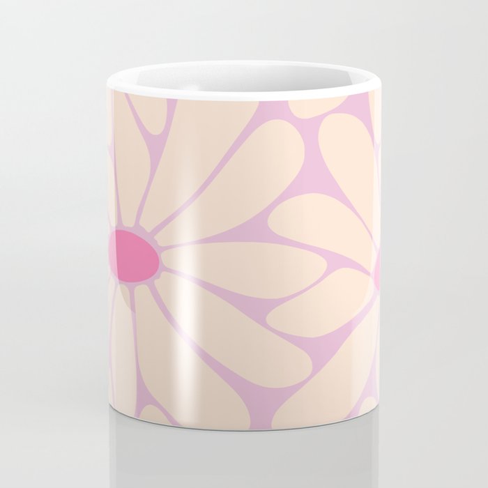 Big Daisy - Groovy Flower Pink Coffee Mug Gallery Image 4