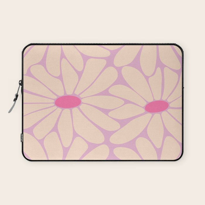Big Daisy - Groovy Flower Pink Laptop Sleeve Gallery Image 1