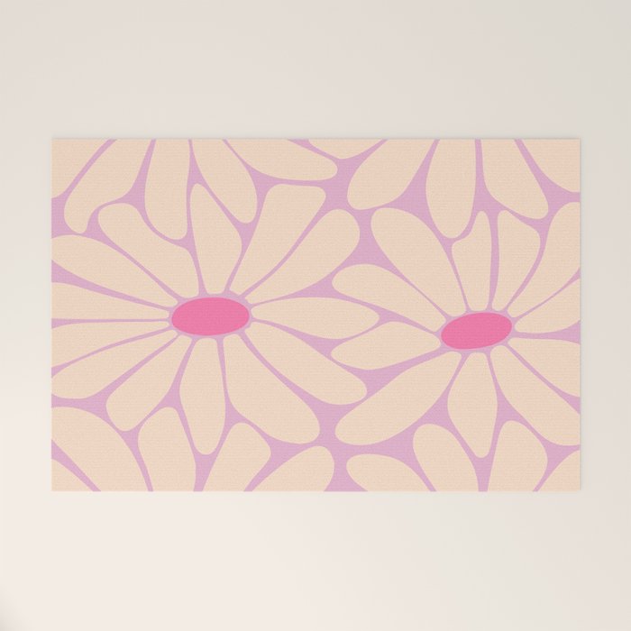 Big Daisy - Groovy Flower Pink Welcome Mat Gallery Image 1