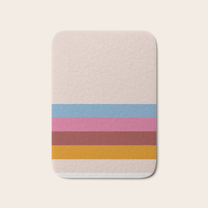 Modern Abstract Rainbow Bath Mat Gallery Image 1