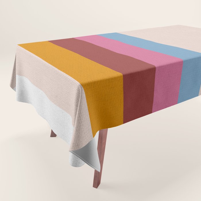 Modern Abstract Rainbow Tablecloth Gallery Image 1