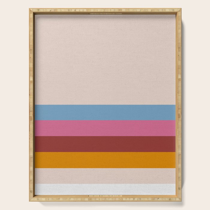 Modern Abstract Rainbow Serving Tray Gallery Image 1
