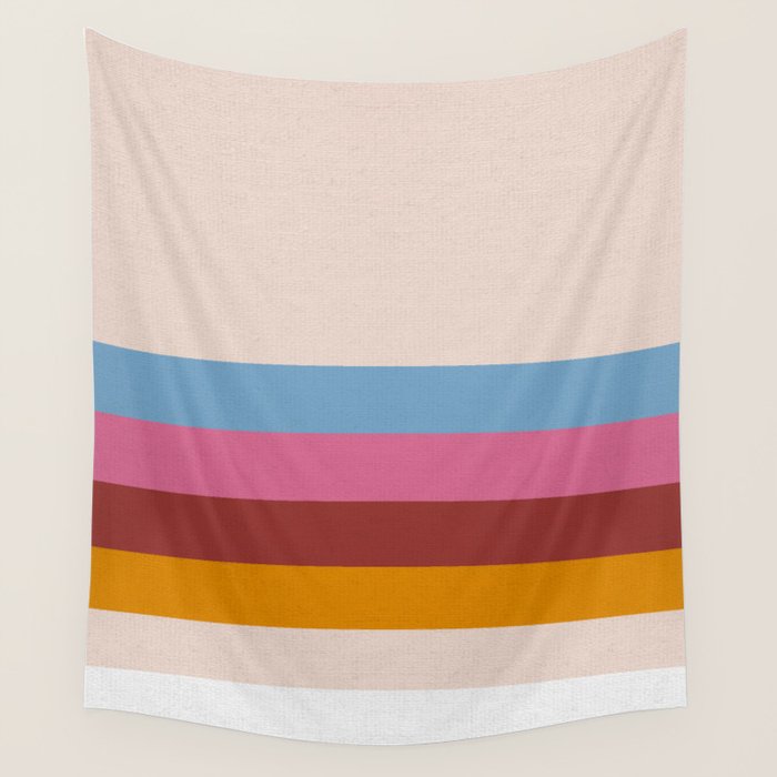 Modern Abstract Rainbow Wall Tapestry Gallery Image 1