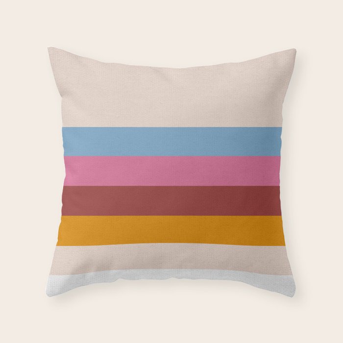 Modern Abstract Rainbow Throw Pillow Gallery Image 1