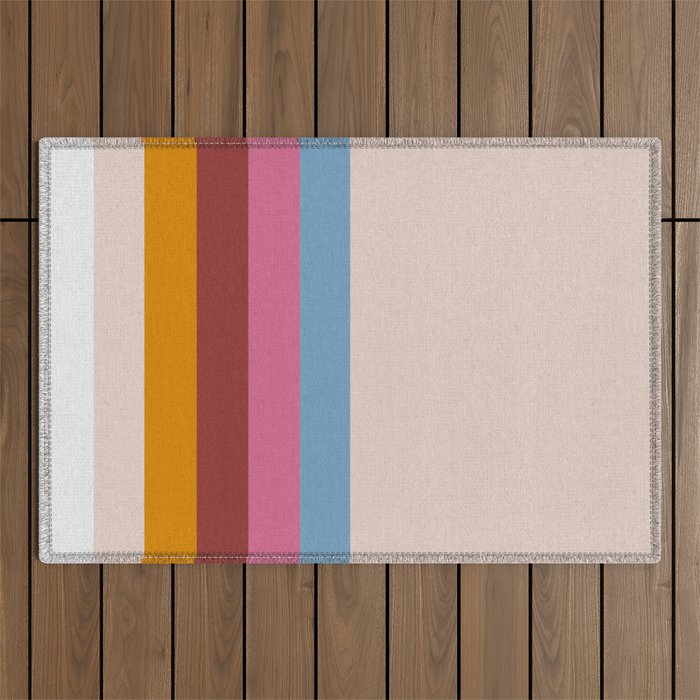 Modern Abstract Rainbow Outdoor Rug Gallery Image 1