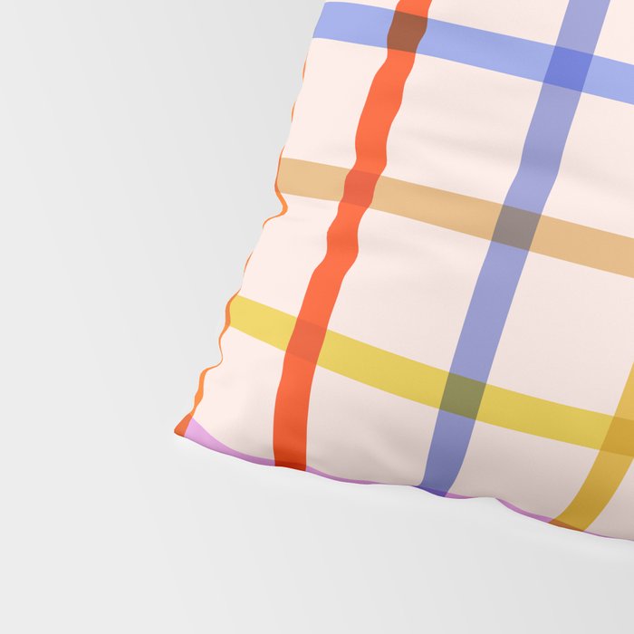 Mid Mod Rainbow Summer Gingham Check pattern Pillow Sham Gallery Image 4