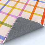 Mid Mod Rainbow Summer Gingham Check pattern Rug Gallery Image 4