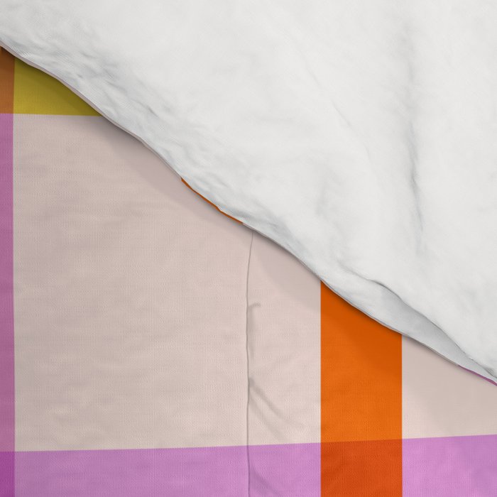 Mid Mod Rainbow Summer Gingham Check pattern Comforter Gallery Image 4