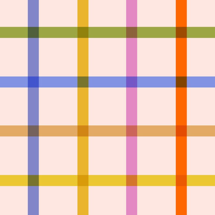 Mid Mod Rainbow Summer Gingham Check pattern Coffee Mug Gallery Image 2