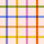 Mid Mod Rainbow Summer Gingham Check pattern Coffee Mug Gallery Image 2