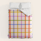 Mid Mod Rainbow Summer Gingham Check pattern Duvet Cover Gallery Image 6