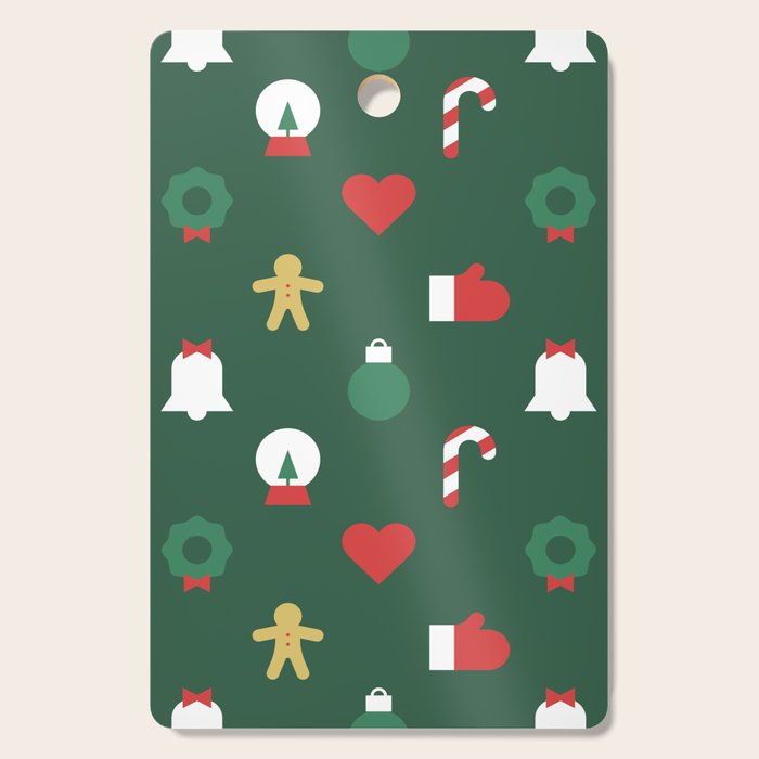 Geometric christmas decoration pattern Cutting Board Gallery Image 1