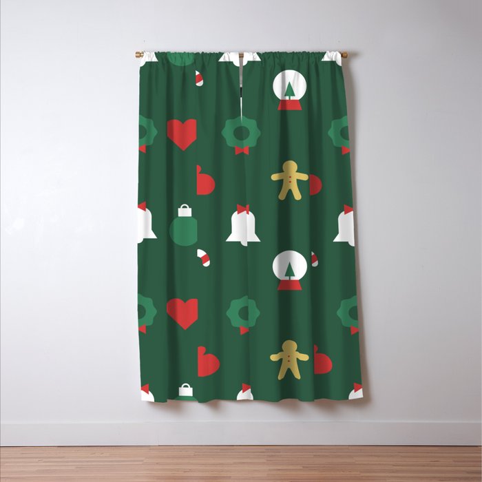 Geometric christmas decoration pattern Window Curtain Gallery Image 3