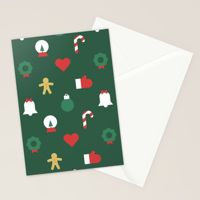 Geometric christmas decoration pattern Stationery Card Gallery Image 2