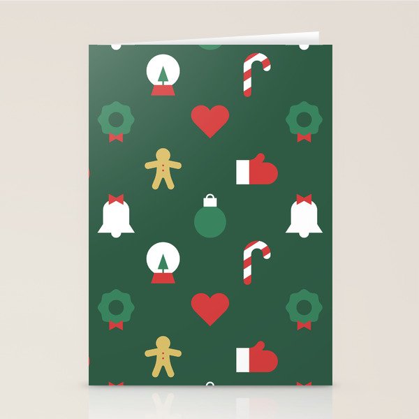 Geometric christmas decoration pattern Stationery Card Gallery Image 2