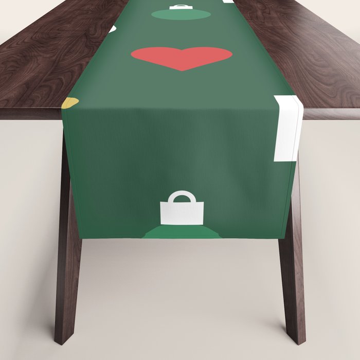 Geometric christmas decoration pattern Table Runner Gallery Image 1