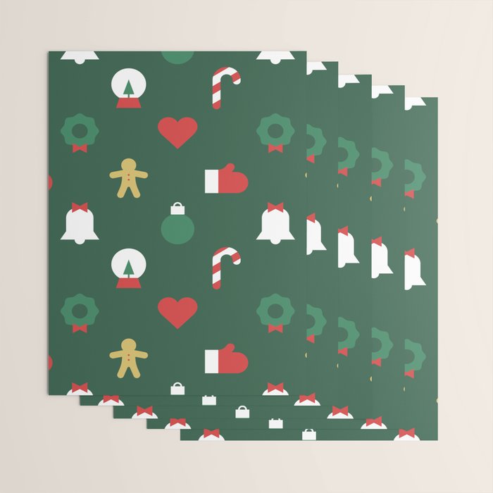 Geometric christmas decoration pattern Wrapping Paper Gallery Image 3
