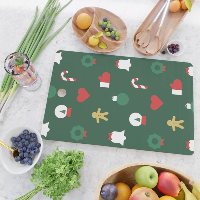 Geometric christmas decoration pattern Cutting Board Gallery Image 2