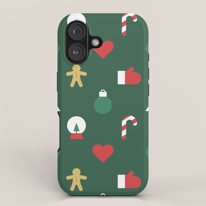 Geometric christmas decoration pattern iPhone Case Gallery Image 1