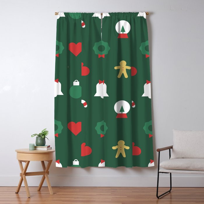 Geometric christmas decoration pattern Window Curtain Gallery Image 5