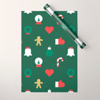 Geometric christmas decoration pattern Wrapping Paper Gallery Image 1