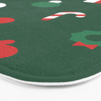 Geometric christmas decoration pattern Bath Mat Gallery Image 3