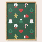 Geometric christmas decoration pattern Serving Tray Gallery Image 1